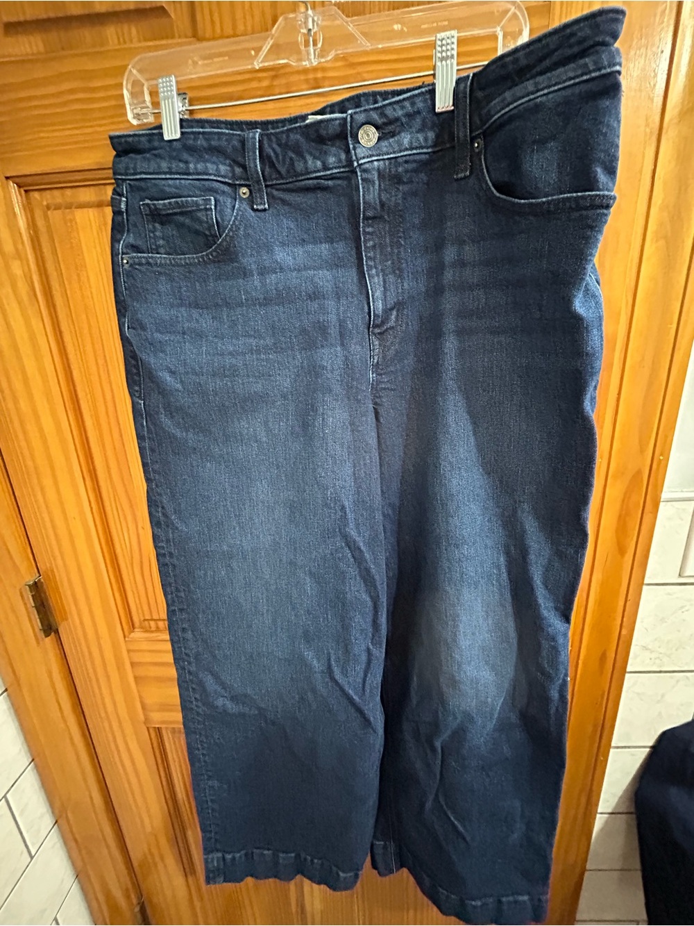 Maurices Dark Blue Wide Leg Jeans